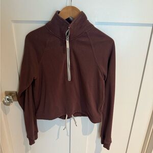 Vuori Brown Half-Zip Sweatshirt